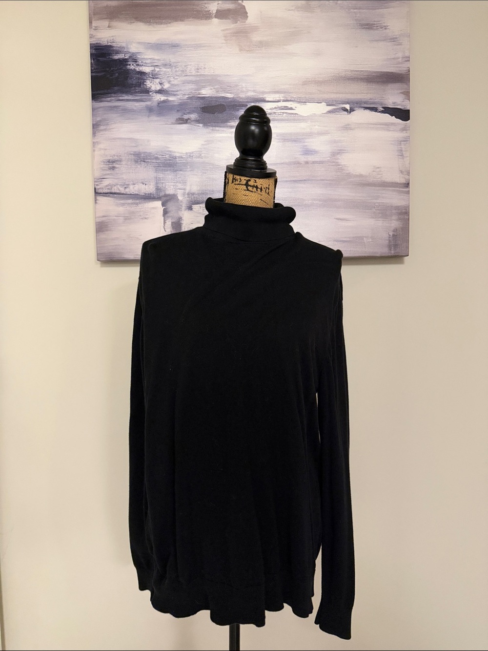 H&M Black Turtleneck Long-Sleeve Dress